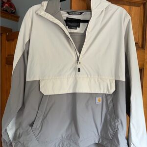 Carhartt Gray & Cream Labeled Loose Fit Jacket